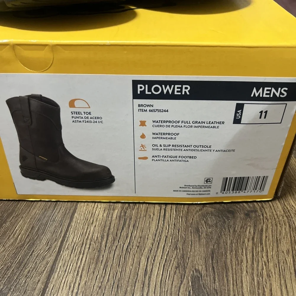 HERMAN SURVIVORS - SIZE: 11 - Leather Plower Waterproof Steel Toe Work Boots